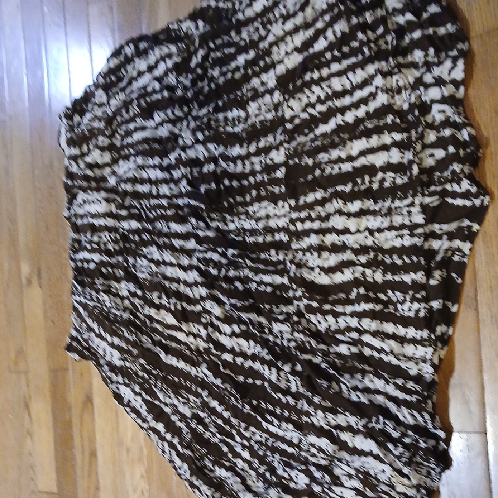 Black and White Striped Skirt